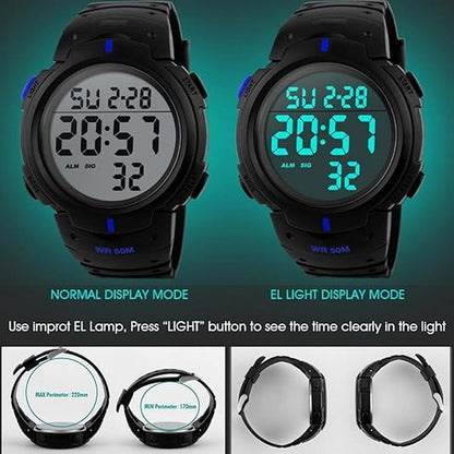 CakCity Watch: CakCity Mens Digital Sports Watch LED Screen – In Use