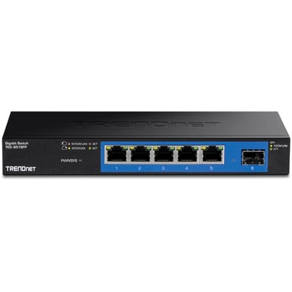 TRENDnet 5-Port Gigabit Compact Metal Desktop Switch with – Close-up Detail