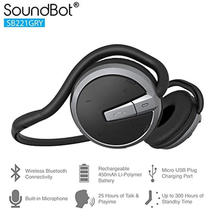 Wireless Bluetooth 4.0 Sports-Active Headphones – Side View
