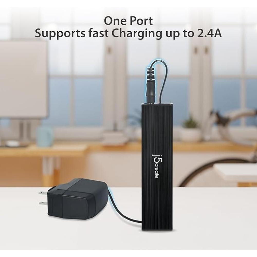 j5create 7-Port Powered USB 3.0 Data Hub with 3.3 ft – In Use