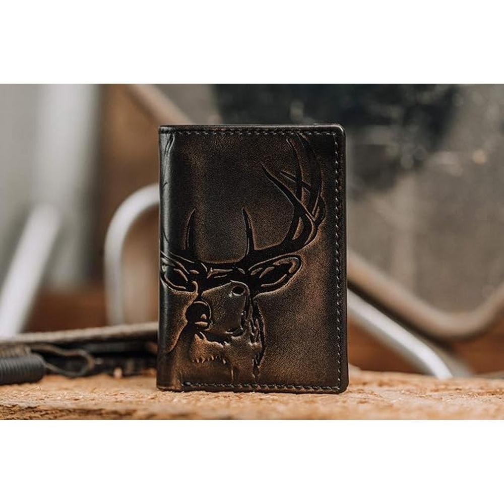 Wallet House: House of Jack Co Deer Trifold Wallet for Men – In Use