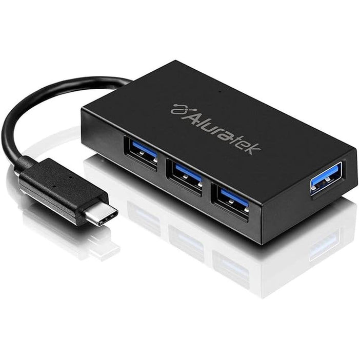 Aluratek 4-Port USB 3.1 Type-C Hub – Front View
