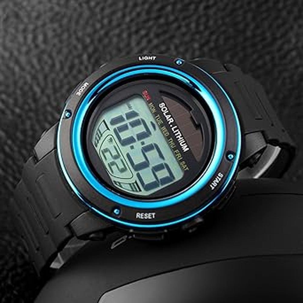 MASTOP Solar Watch: Neutral LED Digital Watch – Side View