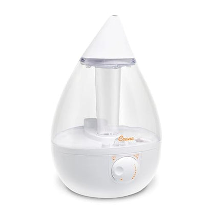 White Crane: Crane Teardrop Ultrasonic Cool Mist Humidifier – Front View