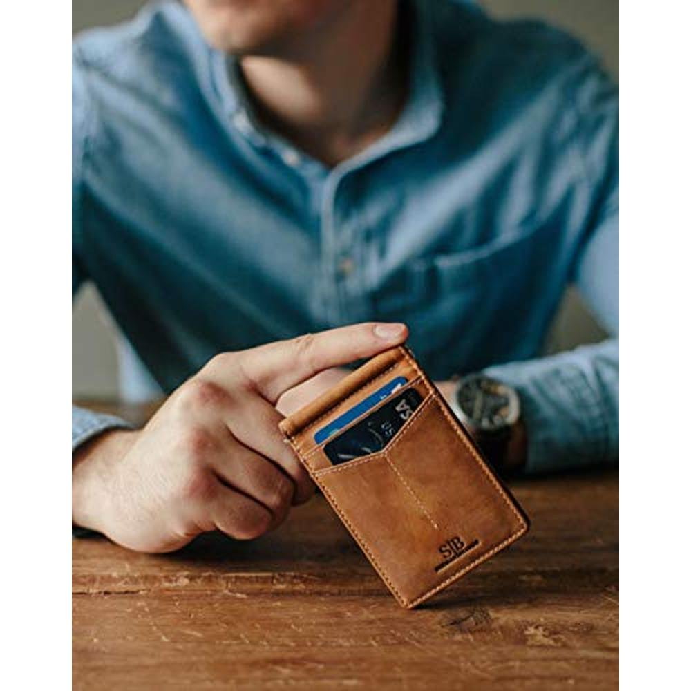 SERMAN BRANDS RFID Blocking Wallet Slim Bifold – Side View