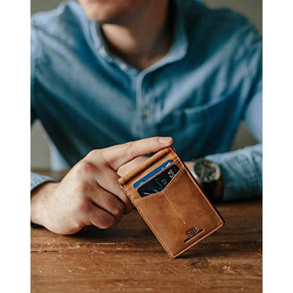 SERMAN BRANDS RFID Blocking Wallet Slim Bifold – Side View