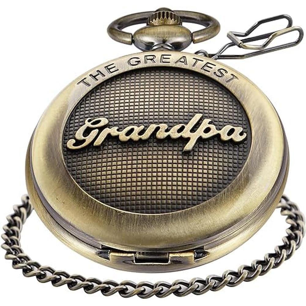Quartz Pocket Watch: Realpoo Retro Quartz Movement Pocket – Front View