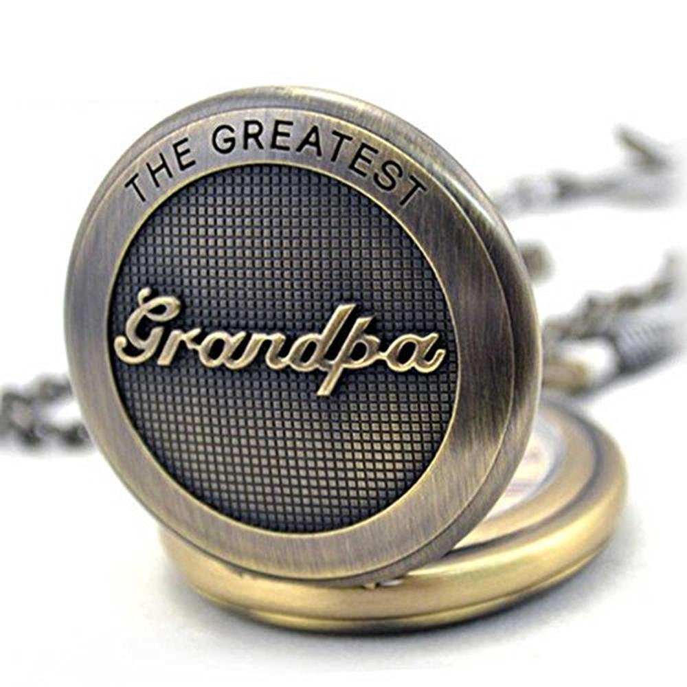 Quartz Pocket Watch: Realpoo Retro Quartz Movement Pocket – Side View
