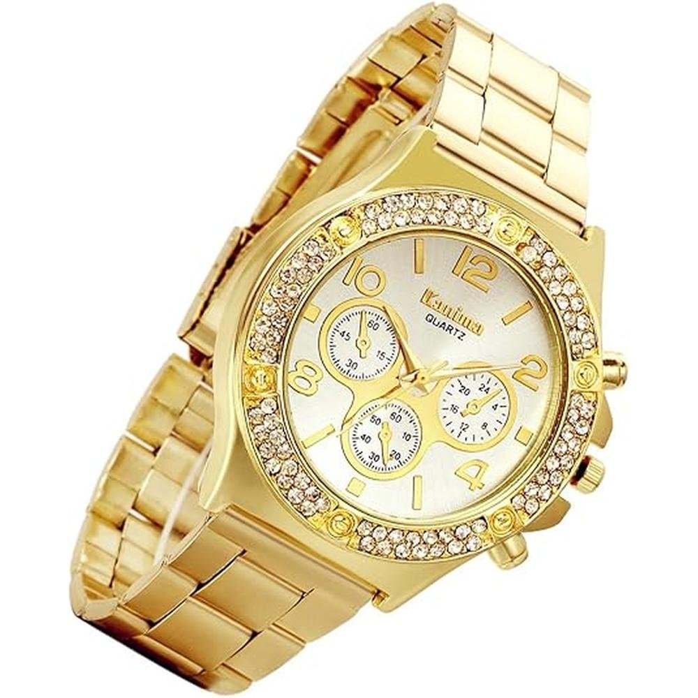 Watch Gold: Lancardo Upgraded Japan Quartz 30M Waterproof – Front View