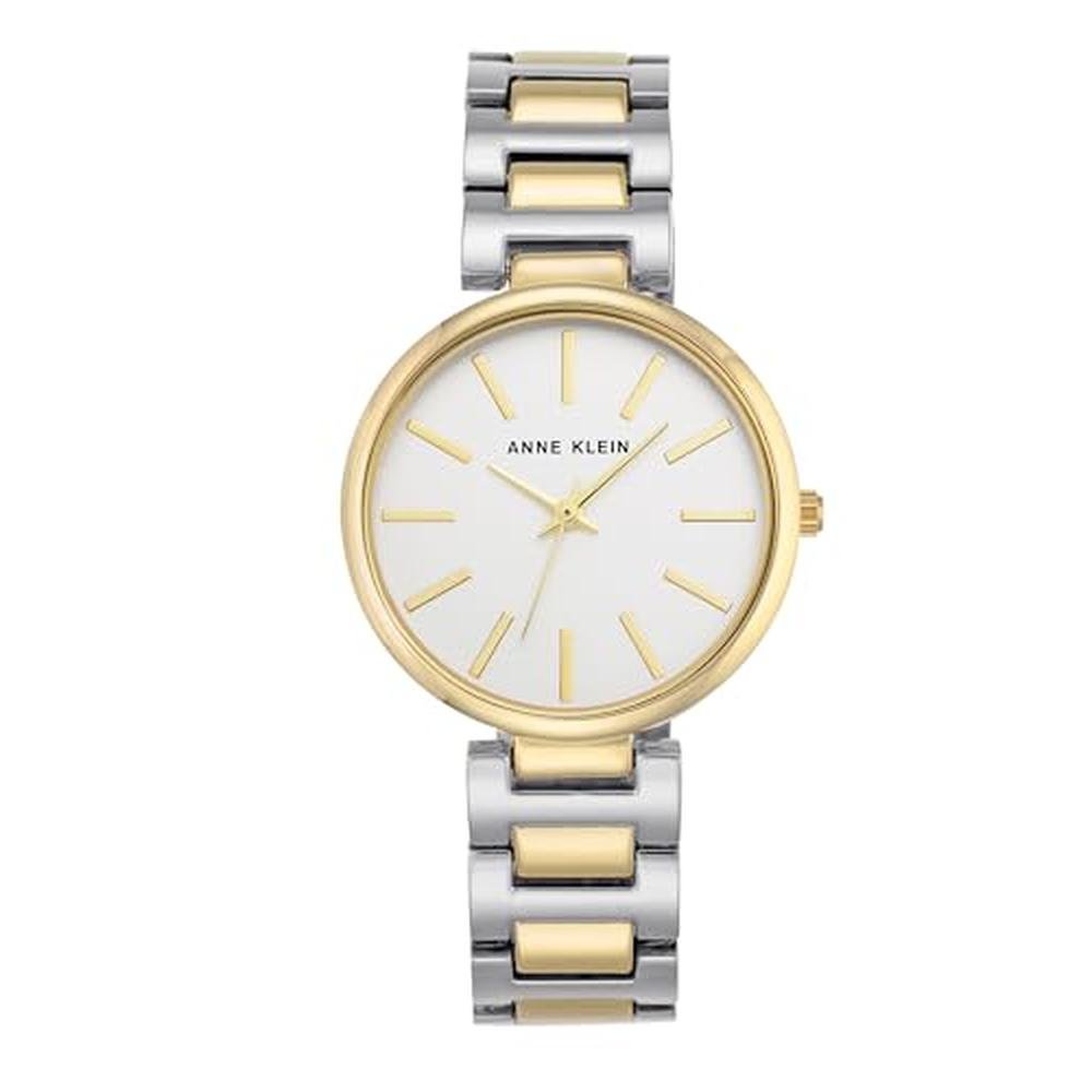 Premium Anne Klein Women's AK-2787SVTT Two-Tone Bracelet – Front View