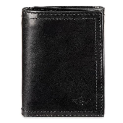 Dockers Men's Coated LeatherExtra Capacity Trifold Wallet – Front View
