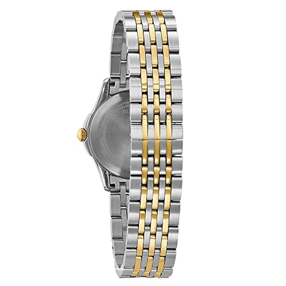 Bulova Classic Quartz Ladies Watch Stainless Steel Two Tone – Side View