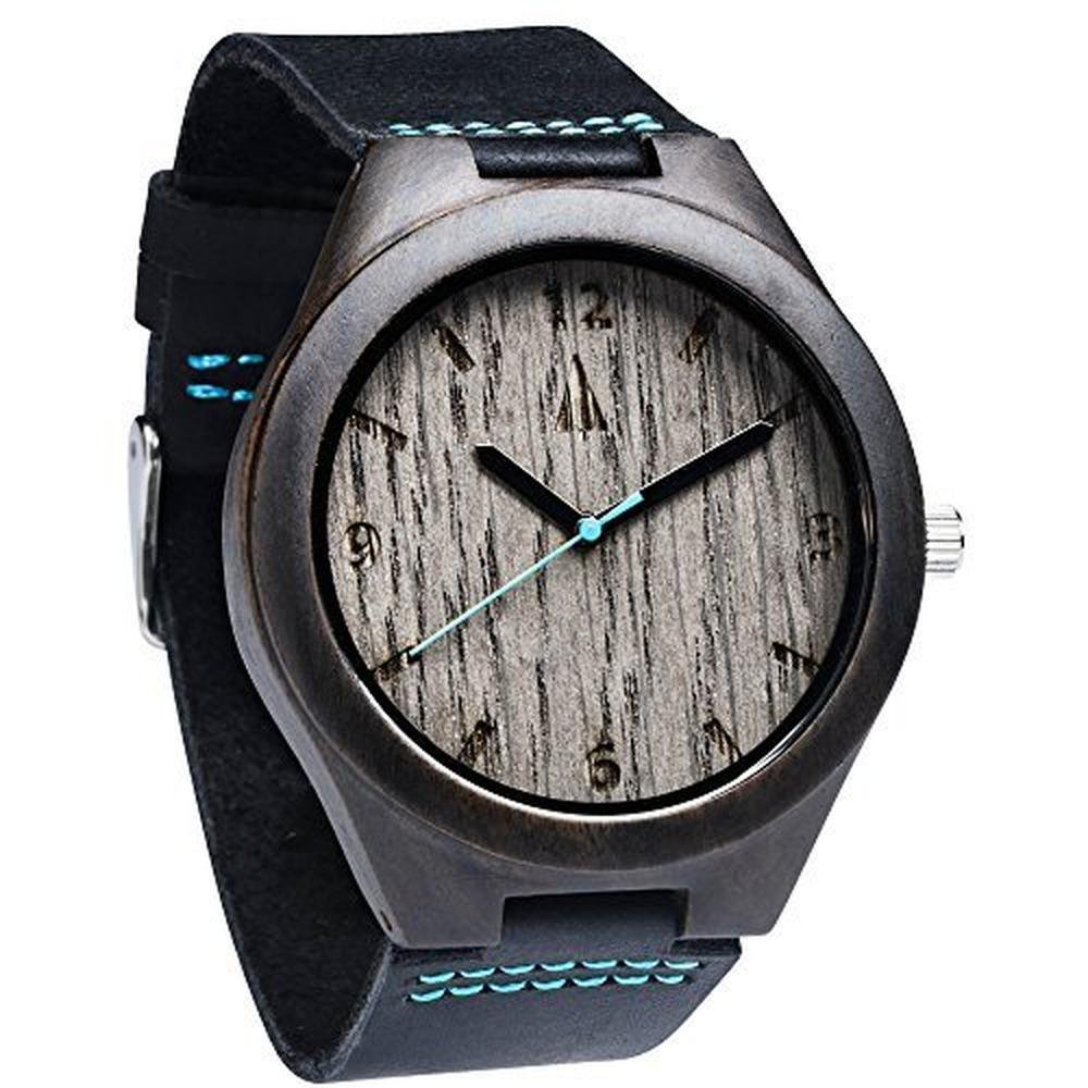 Treehut Wooden Watch: Japanese Quartz Movement – Front View