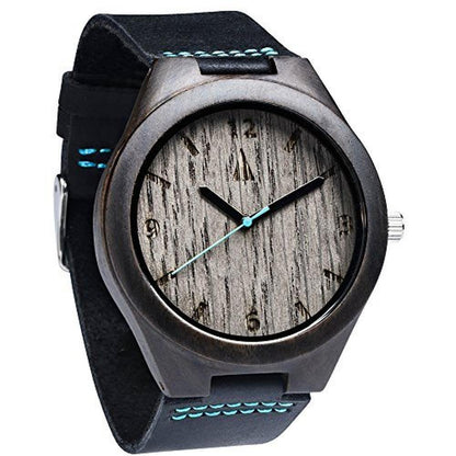 Treehut Wooden Watch: Japanese Quartz Movement – Front View