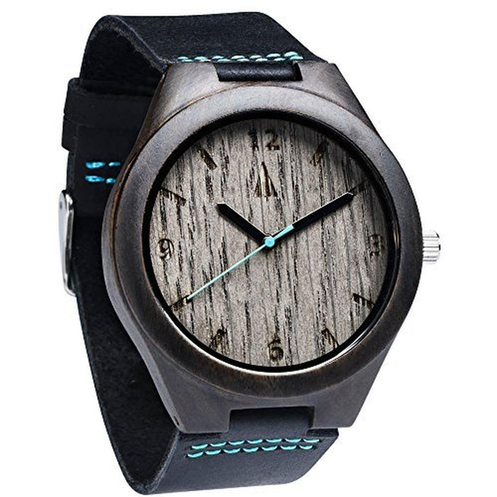 Treehut Wooden Watch: Japanese Quartz Movement – Front View