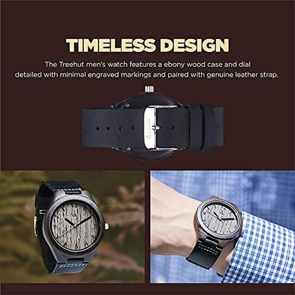 Treehut Wooden Watch: Japanese Quartz Movement – Side View