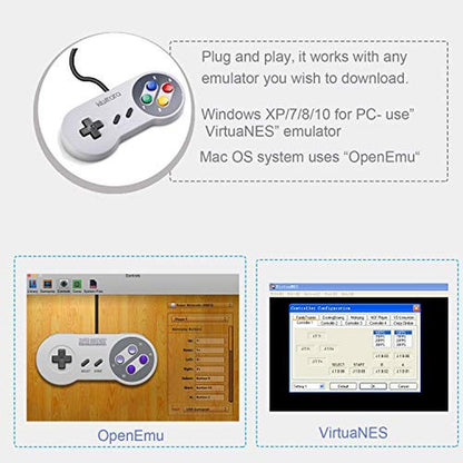 Retro Gaming Experience: KIWITATA 2X Classic SNES USB – Close-up Detail