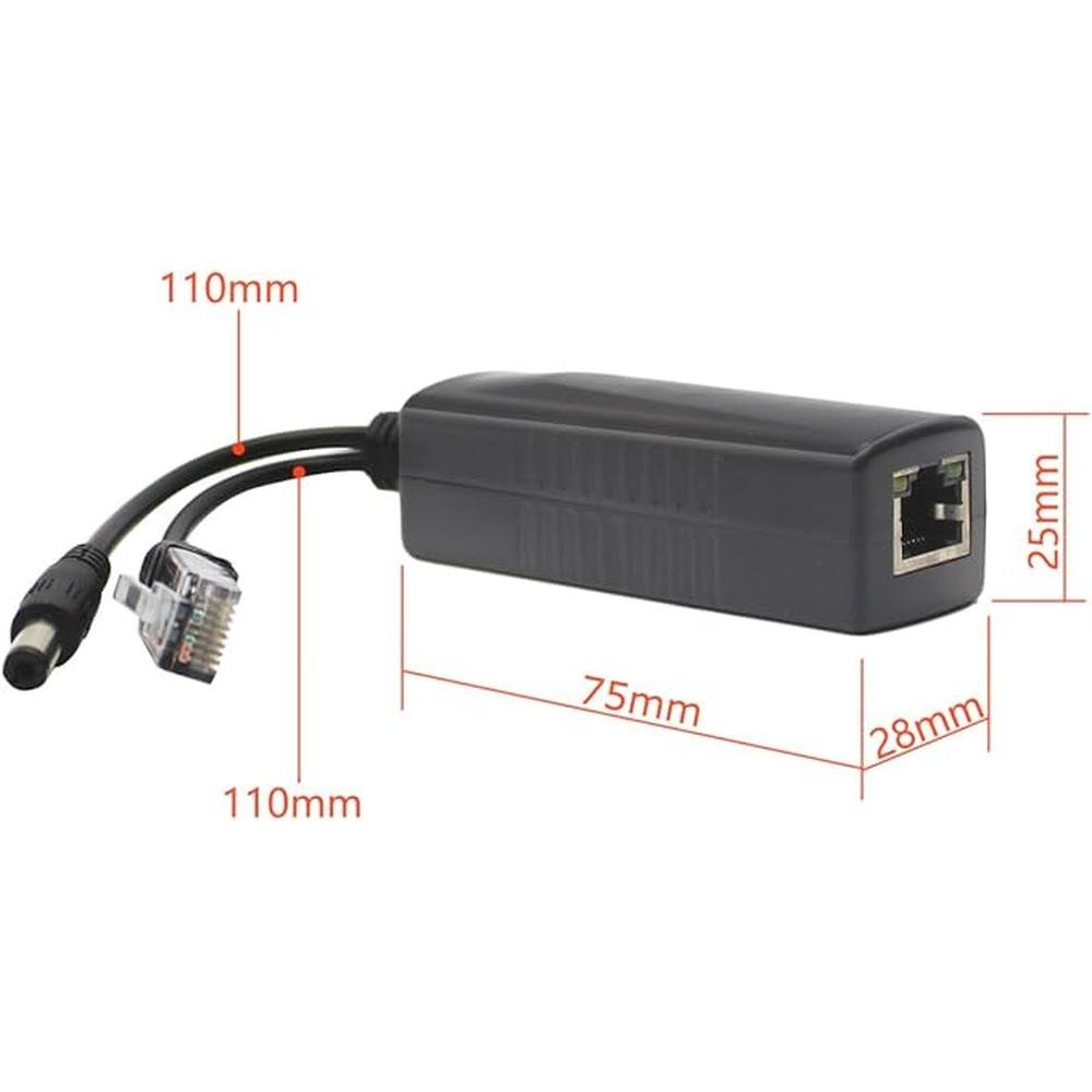 ANVISION 2-Pack Active PoE Splitter Adapter – Side View