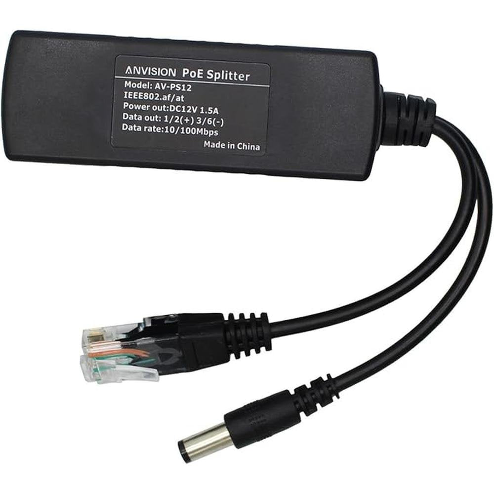 ANVISION 2-Pack Active PoE Splitter Adapter – In Use