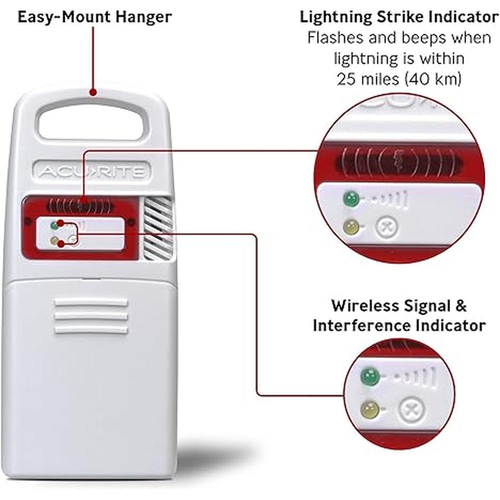 Acurite 06045M: AcuRite Lightning Detector Sensor with – Side View