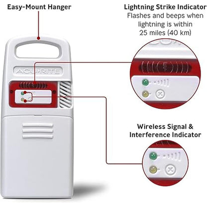 Acurite 06045M: AcuRite Lightning Detector Sensor with – Side View