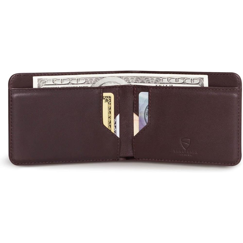 Leather Vaultskin: Manhattan Slim RFID Blocking Bifold – In Use