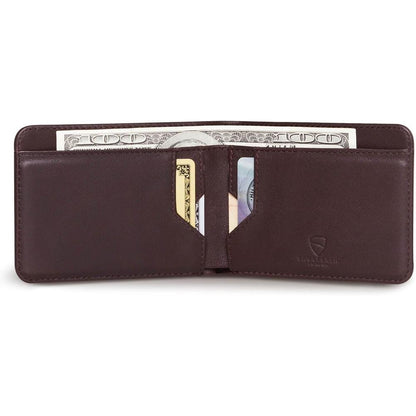Leather Vaultskin: Manhattan Slim RFID Blocking Bifold – In Use