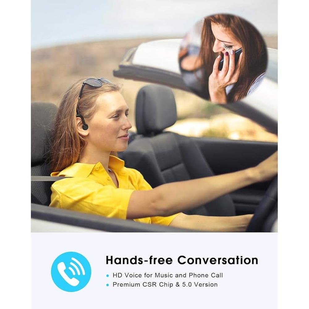 NANAMI Bluetooth Headset: Bluetooth Earpiece V5.0 – Side View