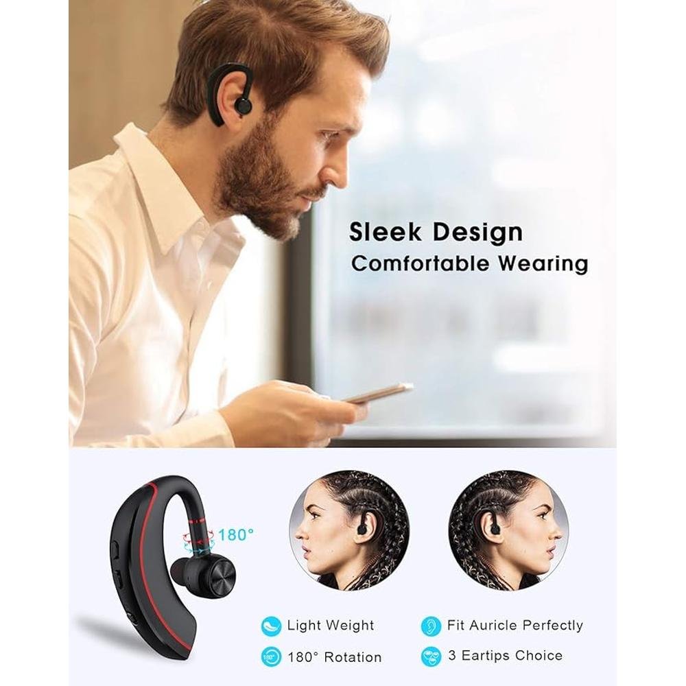 NANAMI Bluetooth Headset: Bluetooth Earpiece V5.0 – Close-up Detail