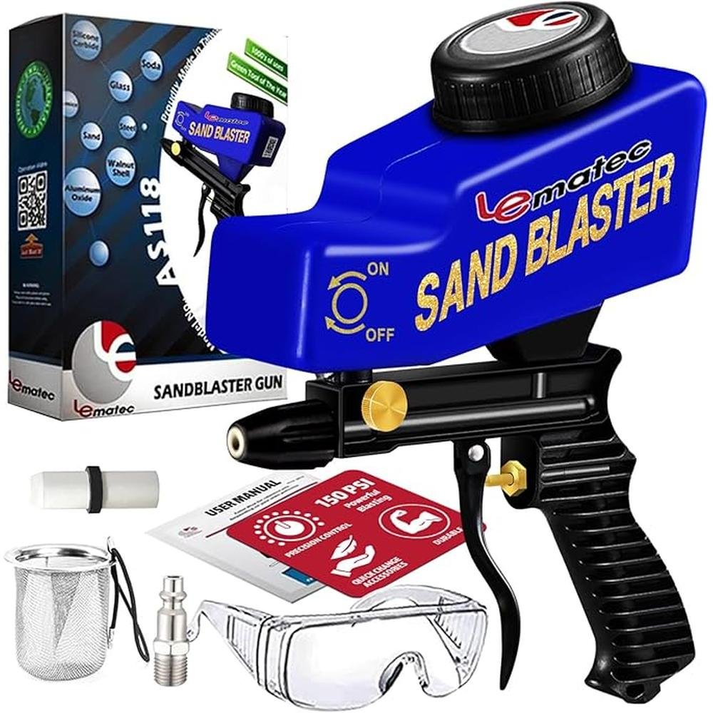 Sand Blaster: Lematec Sand Blaster Gun Kit for Air – Front View