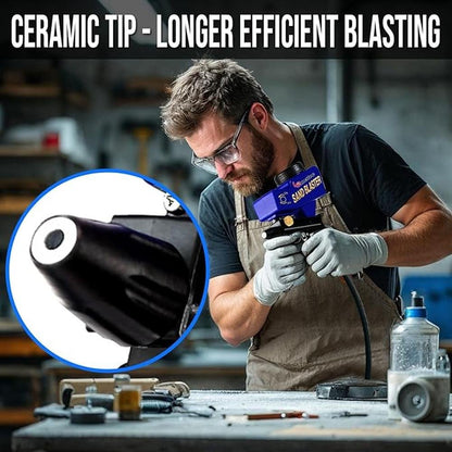 Sand Blaster: Lematec Sand Blaster Gun Kit for Air – In Use