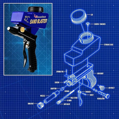 Sand Blaster: Lematec Sand Blaster Gun Kit for Air – Packaging