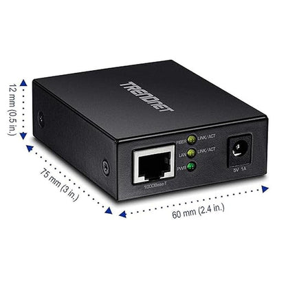 TRENDnet 1000Base-T to SFP Fiber Media Converter – Close-up Detail