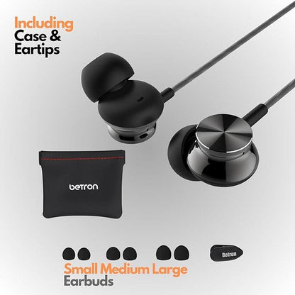 Betron BS10 Earphones Wired Headphones in Ear Noise – Side View