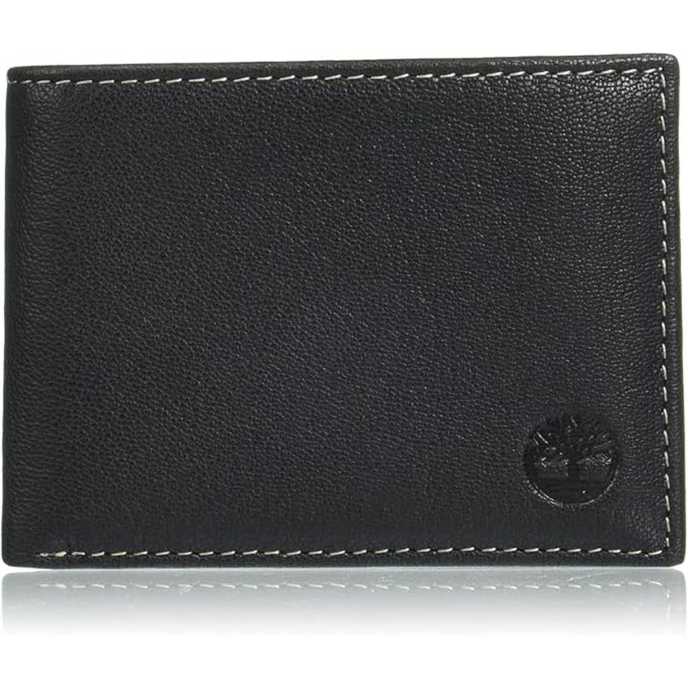 Timberland Men: Genuine Leather RFID Blocking Wallet – Front View
