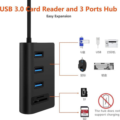 Cateck USB 3.0 HUB: Bus-Powered USB 3.0 3-Port Aluminum Hub – Close-up Detail