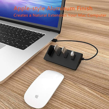 Cateck USB 3.0 HUB: Bus-Powered USB 3.0 3-Port Aluminum Hub – In Use