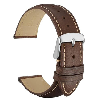 WOCCI 18mm: Vintage Leather Watch Band – Front View