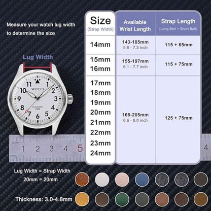 WOCCI 18mm: Vintage Leather Watch Band – In Use