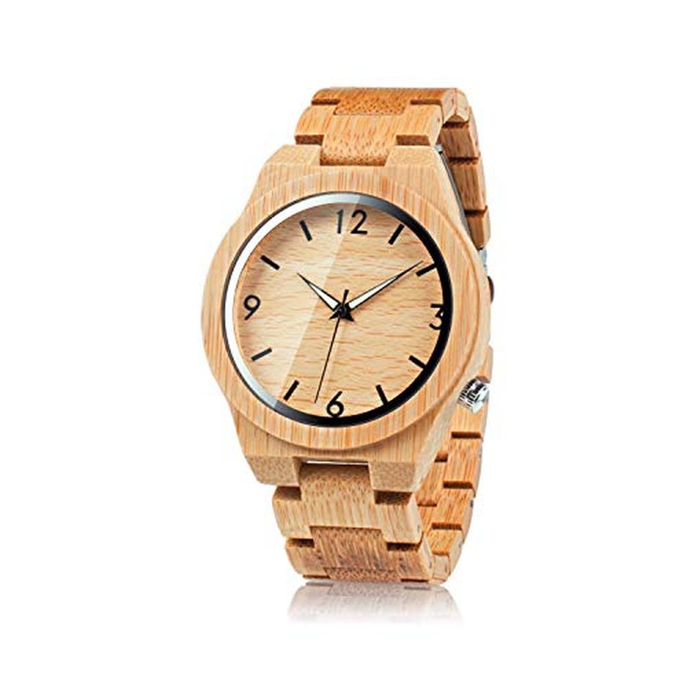 Watch Bobo: BOBO BIRD D27 Men's Bamboo Wooden Watch – Front View