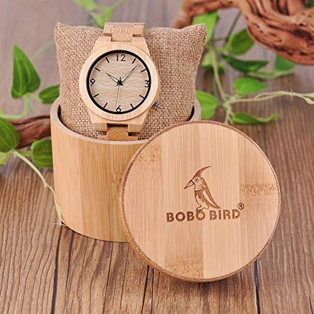 Watch Bobo: BOBO BIRD D27 Men's Bamboo Wooden Watch – Side View