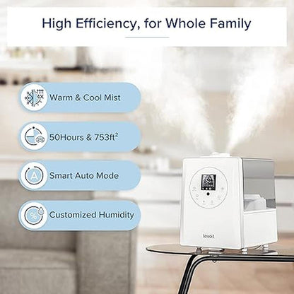 Levoit Humidifiers: Levoit 6L Warm and Cool Mist Ultrasonic – Close-up Detail