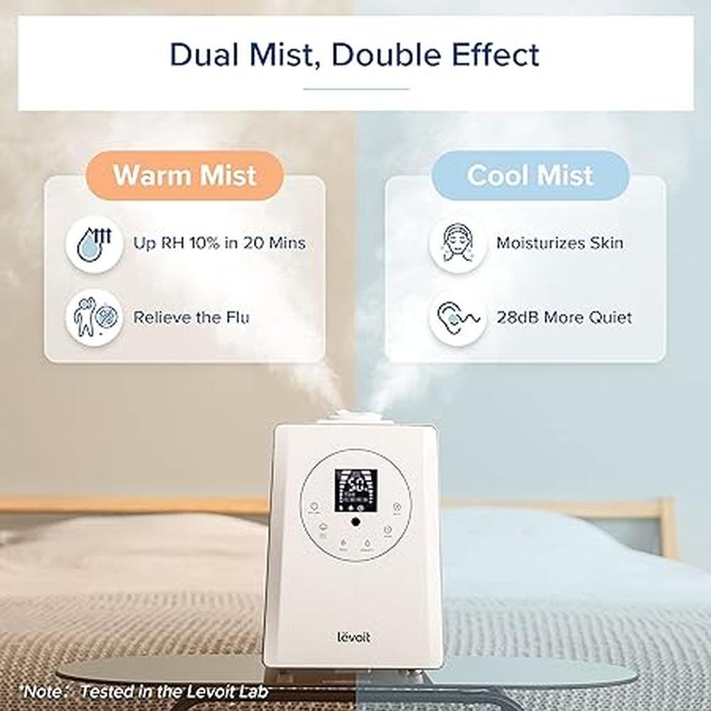 Levoit Humidifiers: Levoit 6L Warm and Cool Mist Ultrasonic – In Use