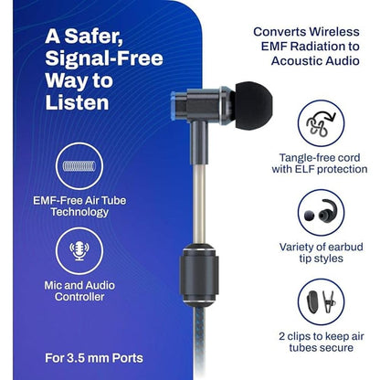 DefenderShield Air Tube Stereo Wired Earbuds – In Use