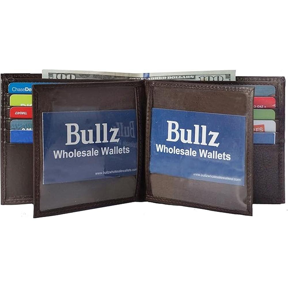 European Hipster Mens Wallet Thick Large Bifold 20 Cards – Side View