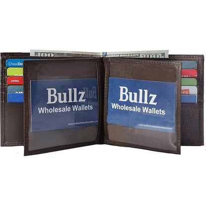 European Hipster Mens Wallet Thick Large Bifold 20 Cards – Side View