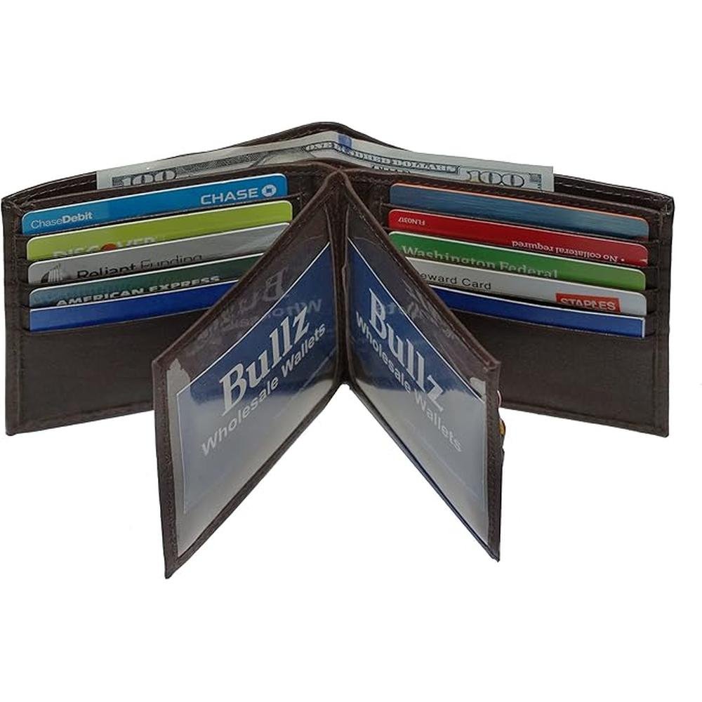 European Hipster Mens Wallet Thick Large Bifold 20 Cards – In Use