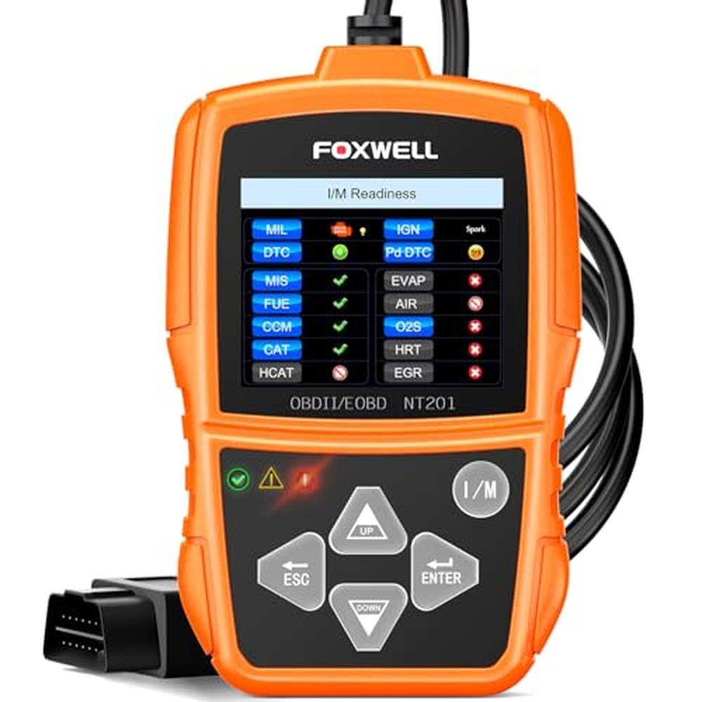 FOXWELL NT201 OBD2 Scanner: Premium Car Diagnostic Tool – Front View