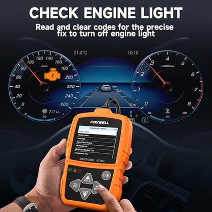 FOXWELL NT201 OBD2 Scanner: Premium Car Diagnostic Tool – Close-up Detail