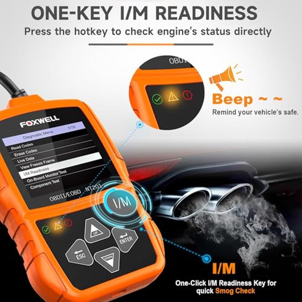FOXWELL NT201 OBD2 Scanner: Premium Car Diagnostic Tool – In Use